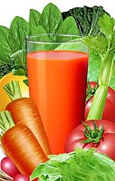 野菜ジュースのリアルイラスト　果物　パッケージ