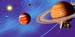 太陽系の惑星イラスト　宇宙探査機のイラスト　レンタル　ストックイラスト